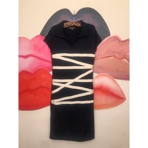 Black & White Midi Dress